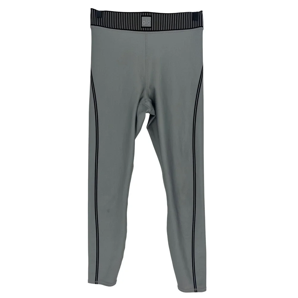 Alo Yoga Airlift High-Waist 7/8 Line Up Leggings Winter Frost Size Medium